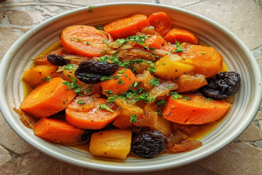 Tzimmes (Carrot & Sweet Potato Tzimmes with Honey) – Sweet Tradition for Rosh Hashanah