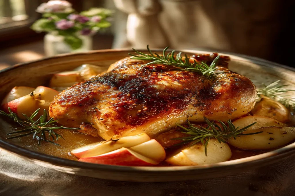 Roast Chicken with Apples & Honey (or Date-Glazed Chicken) – A Sweet Holiday Favorite