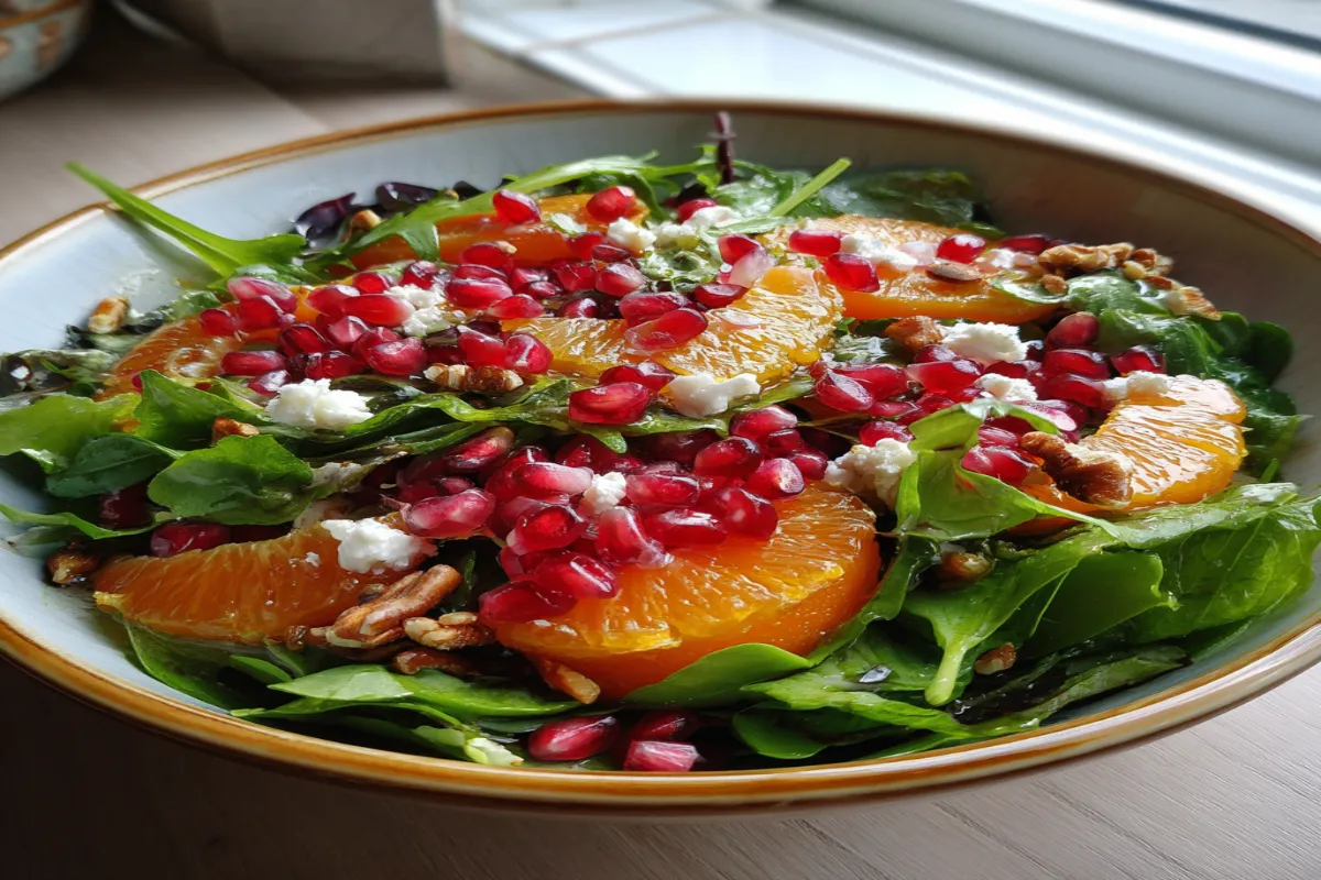 Pomegranate & Persimmon Salad (Seasonal Fruit Salad) – Fresh Holiday Dish