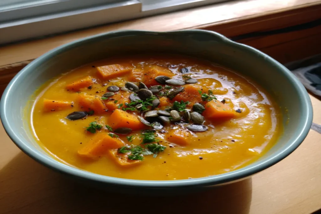 Maple-Roasted Butternut & Carrot Soup – Sweet, Savory, and Comforting