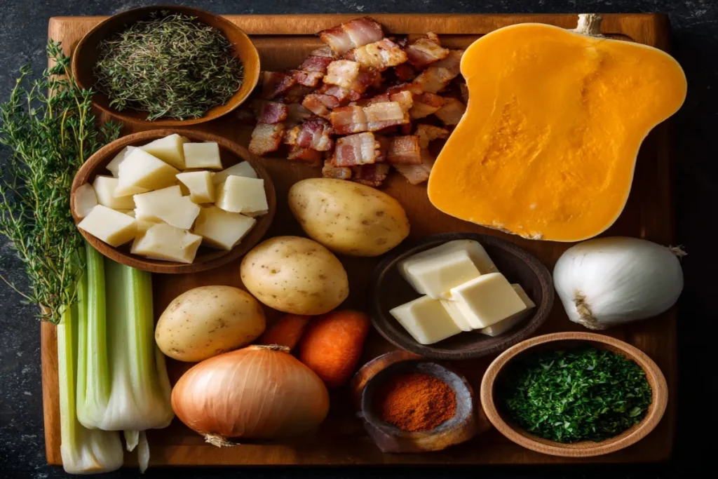 Butternut Squash Chowder (with Bacon or Smoky Tempeh) – Hearty & Comforting