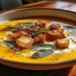 Roasted Butternut Squash Soup with Sage & Brown Butter – Elegant Autumn Classic