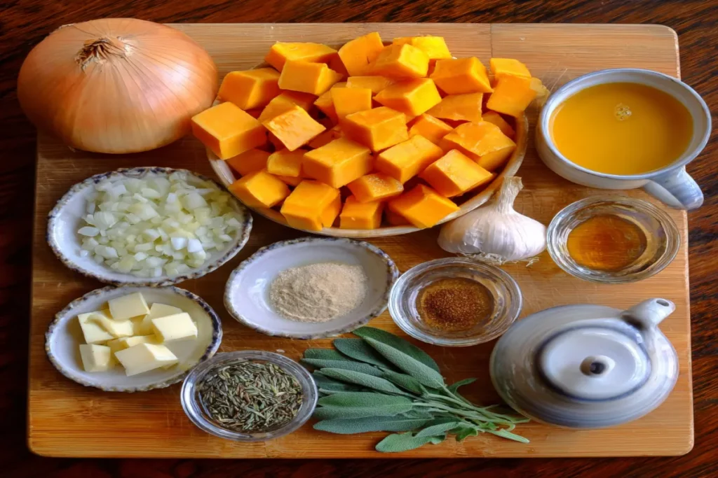 Roasted Butternut Squash Soup with Sage & Brown Butter - Elegant Autumn Classic