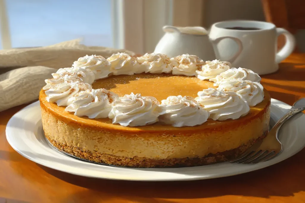 3 (8 oz) packages cream cheese, softened 1 cup brown sugar, packed 1 cup pumpkin puree (not pie filling) 3 large eggs ¼ cup sour cream 2 teaspoons vanilla extract 1 teaspoon cinnamon ½ teaspoon nutmeg ½ teaspoon ginger ¼ teaspoon cloves Pinch of salt