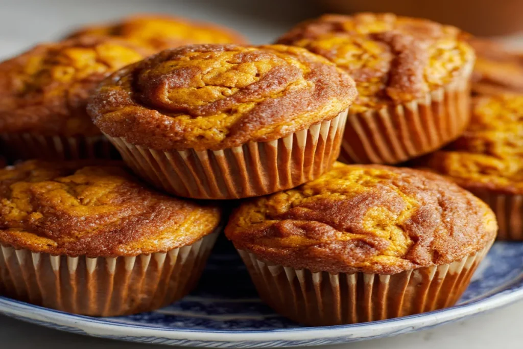 Pumpkin Muffins Collide with Pumpkin Swirl Muffins for a Soft, Moist, Bakery-Style Hit