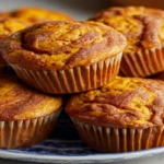 Pumpkin Muffins Collide with Pumpkin Swirl Muffins for a Soft, Moist, Bakery-Style Hit