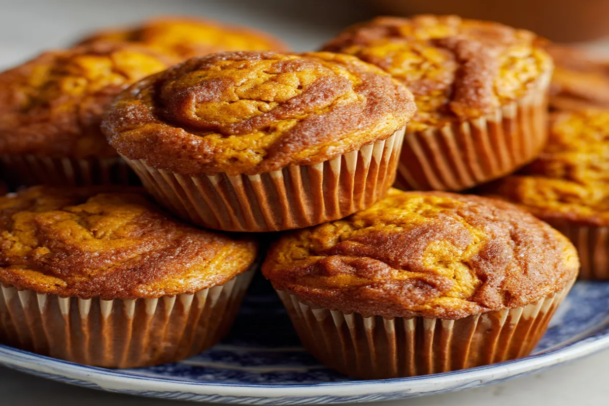 Pumpkin Muffins Collide with Pumpkin Swirl Muffins for a Soft, Moist, Bakery-Style Hit