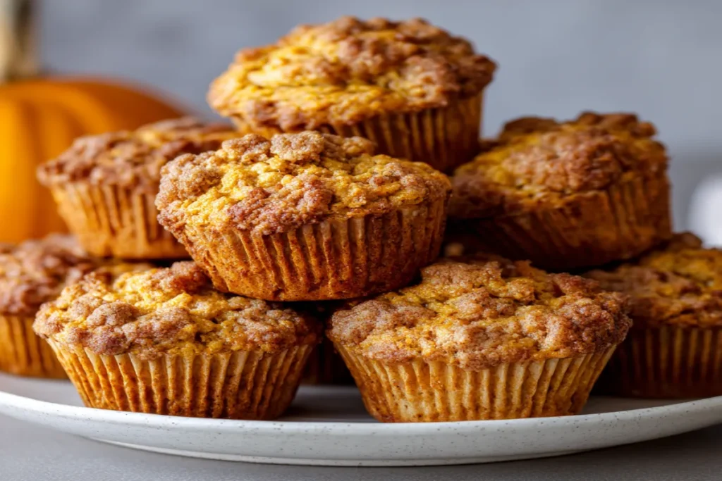 Pumpkin Muffins Collide with Pumpkin Swirl Muffins for a Soft, Moist, Bakery-Style Hit