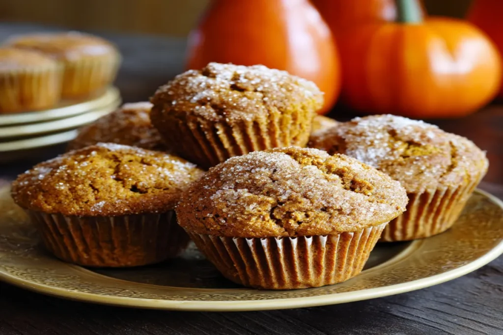 Pumpkin Muffins Collide with Pumpkin Swirl Muffins for a Soft, Moist, Bakery-Style Hit