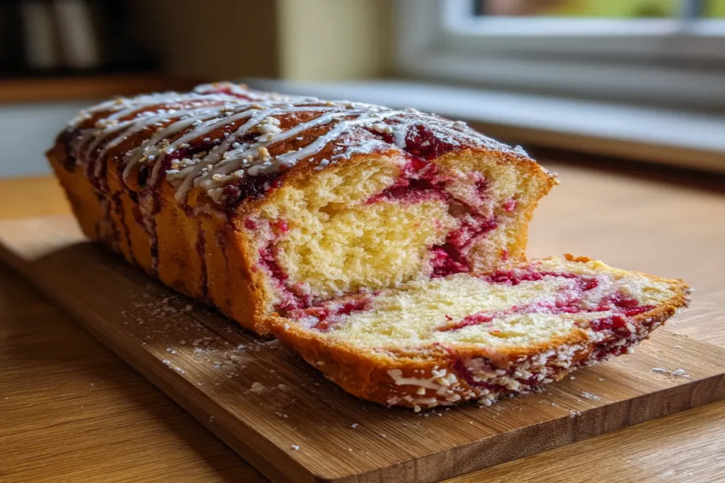 Raspberry Swirl Brioche Loaf Recipe for Breakfast or Dessert