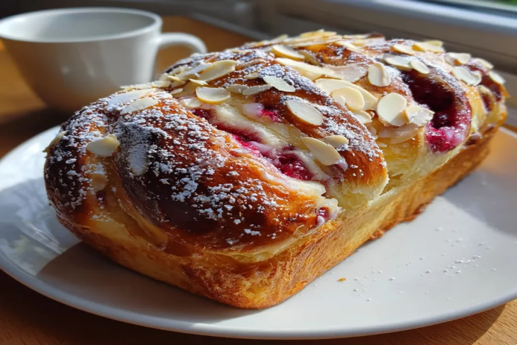 Raspberry Swirl Brioche Loaf Recipe for Breakfast or Dessert