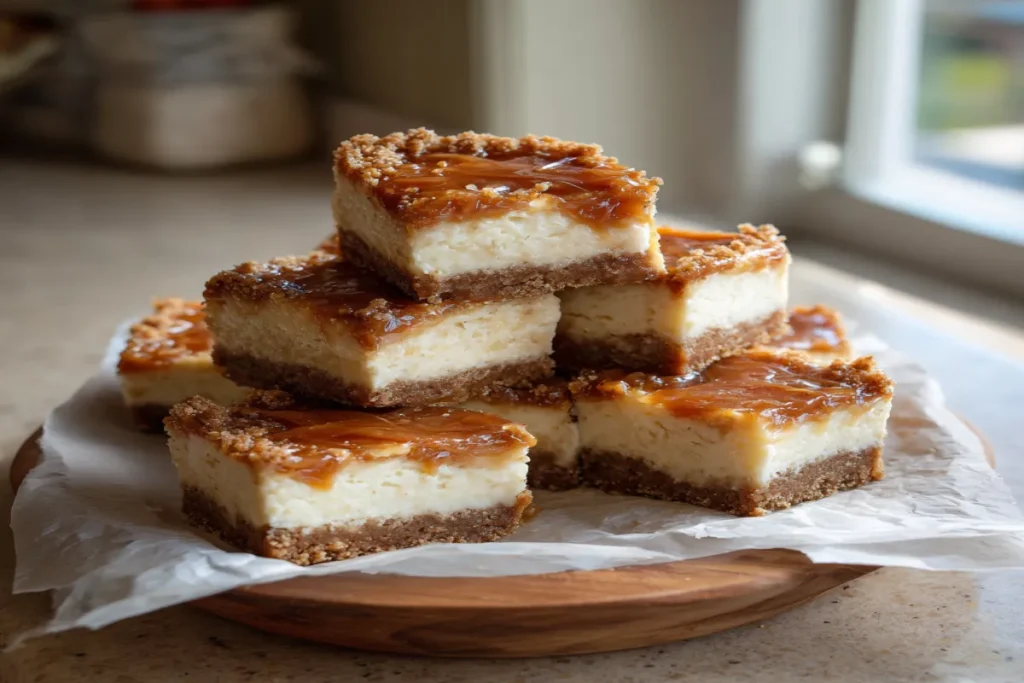Dulce De Leche Cheesecake Bars Recipe, Download Dessert Printable – Etsy