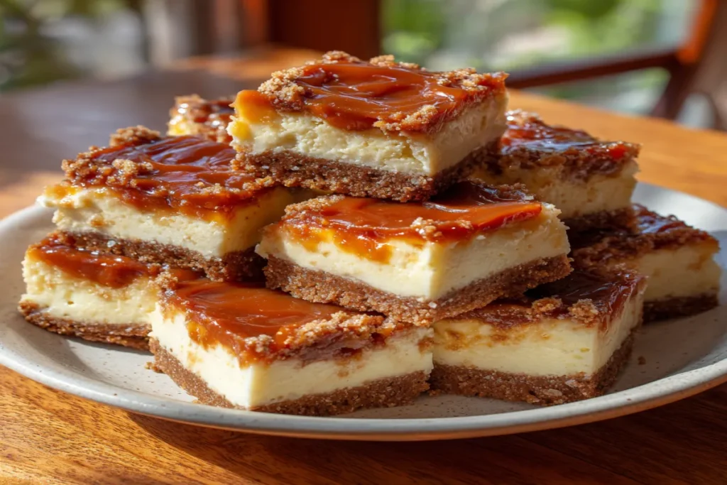 Dulce De Leche Cheesecake Bars Recipe, Download Dessert Printable – Etsy