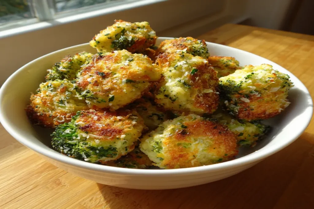 Crunchy Baked Broccoli Cheese Bites For Kids