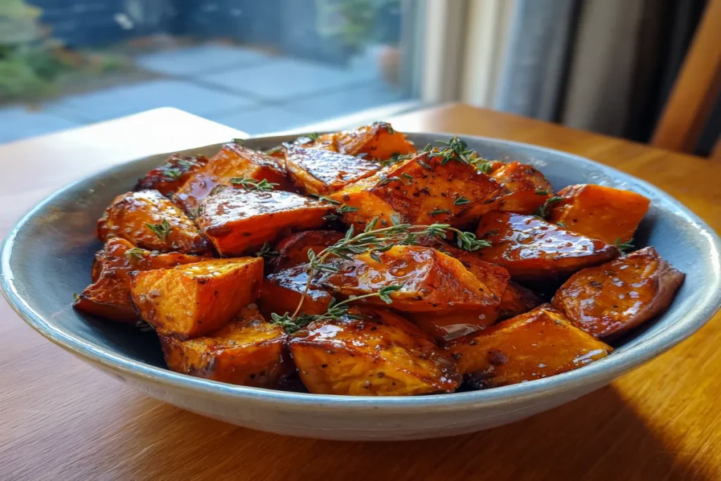 Roasted Sweet Potato Recipe With Maple Glaze