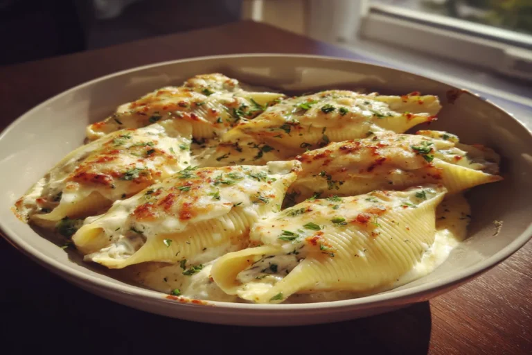 Garlic Butter Chicken Alfredo Stuffed Shells – Creamy, Cheesy Weeknight Comfort