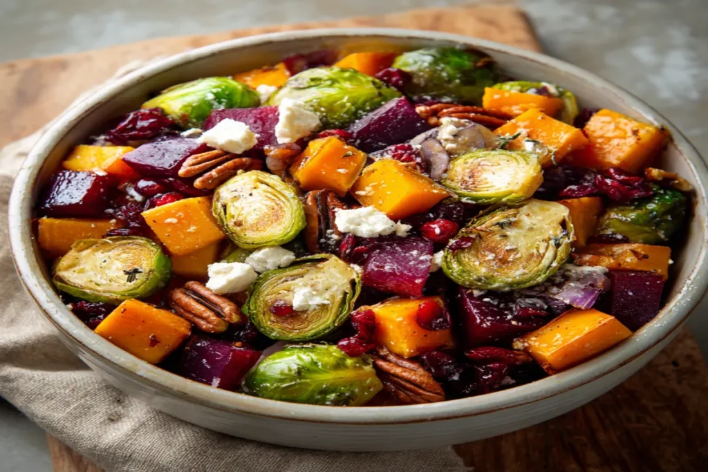 Cranberry Glazed Roasted Veggie Salad – Healthy Holiday Recipe