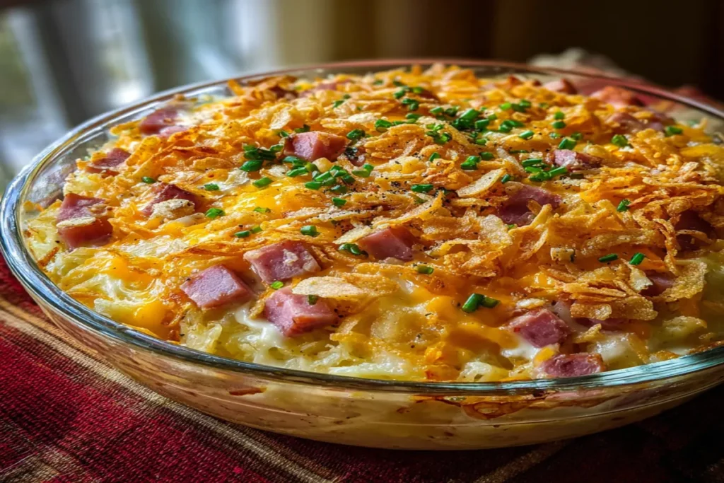 Loaded Cheesy Ham and Hash Brown Casserole – The Ultimate Comfort Breakfast