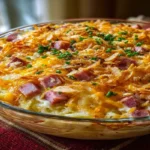 Loaded Cheesy Ham and Hash Brown Casserole – The Ultimate Comfort Breakfast