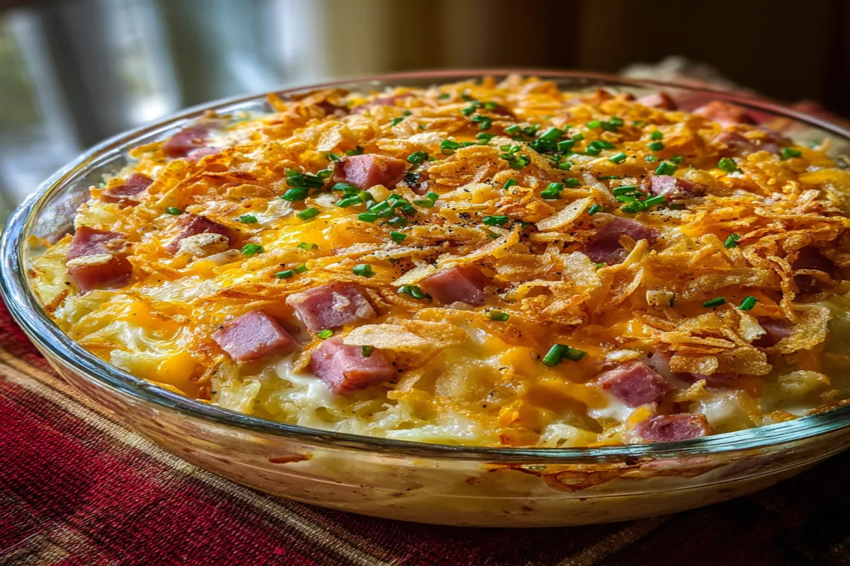 Loaded Cheesy Ham and Hash Brown Casserole – The Ultimate Comfort Breakfast