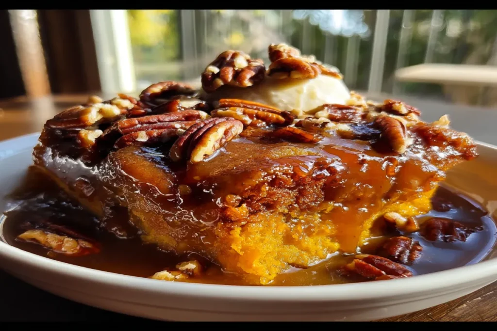 Pumpkin Pecan Cobbler – Warm & Easy Fall Dessert