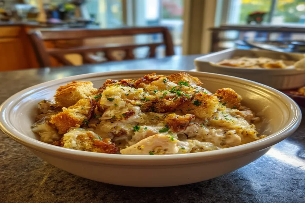 Dolly’s Chicken & Stuffing Casserole – Creamy, Cheesy Southern Comfort