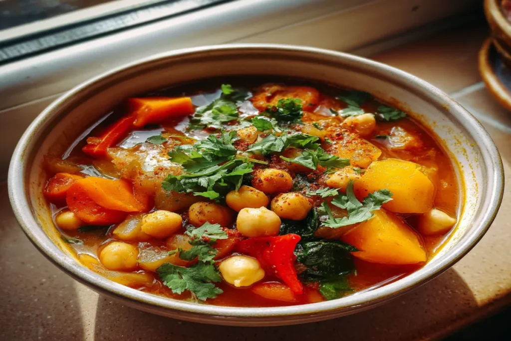 Moroccan Pumpkin & Chickpea Stew – Cozy Vegan Dinner