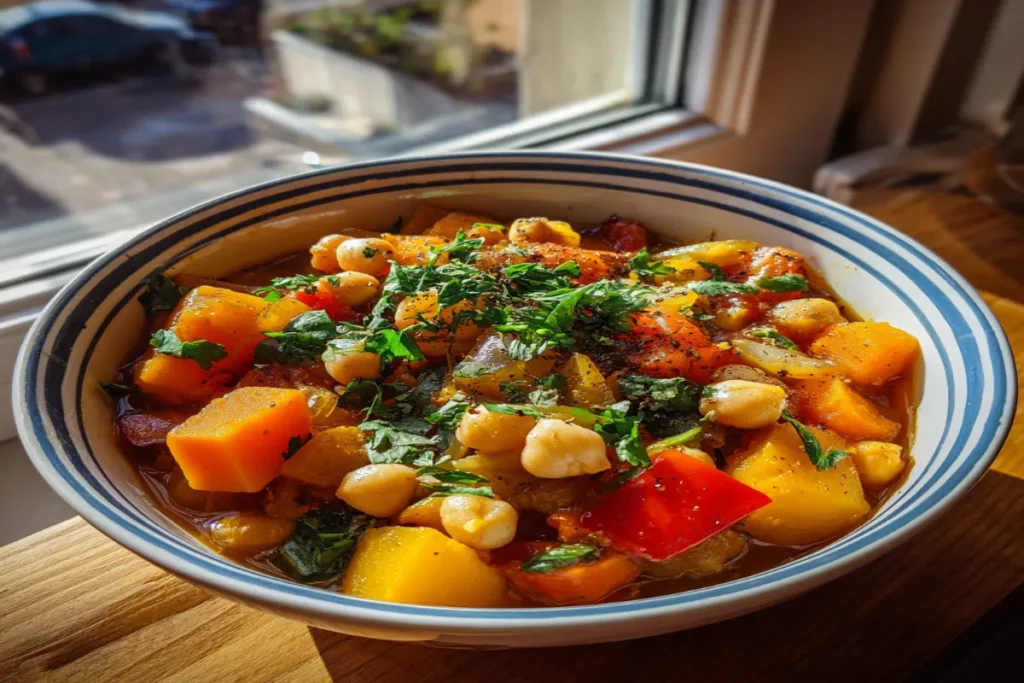 Moroccan Pumpkin & Chickpea Stew – Cozy Vegan Dinner