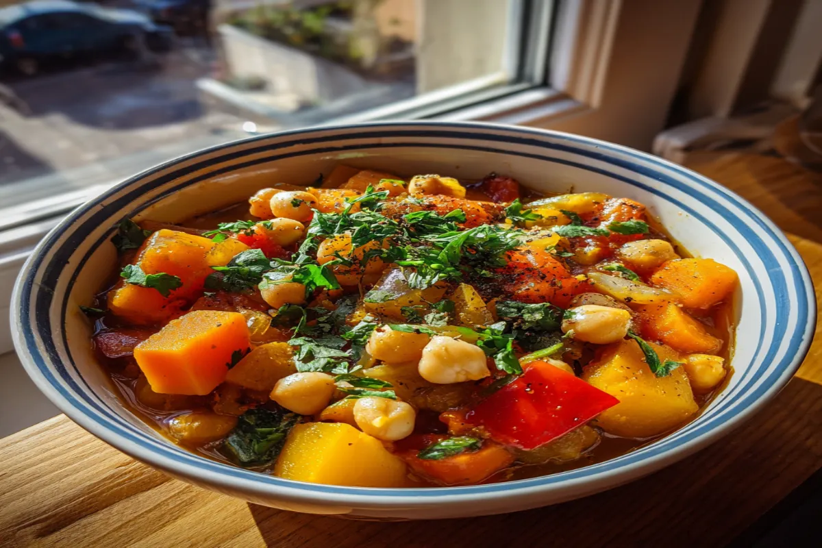 Moroccan Pumpkin & Chickpea Stew – Cozy Vegan Dinner