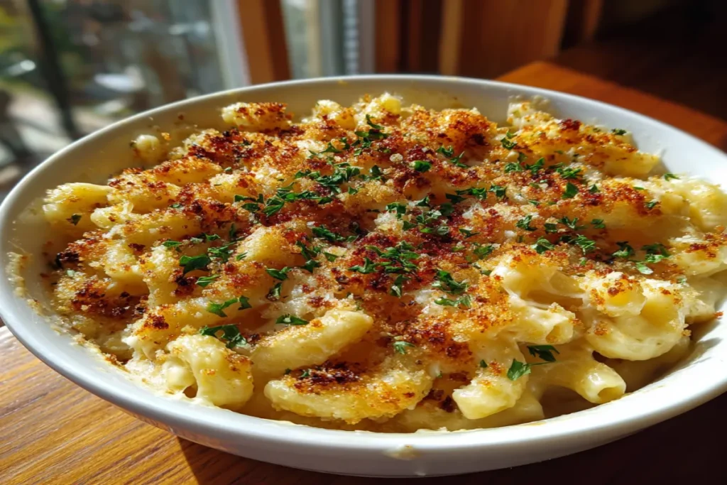 Gourmet Baked Mac and Cheese with a Crunch – Creamy, Crispy, and Irresistible