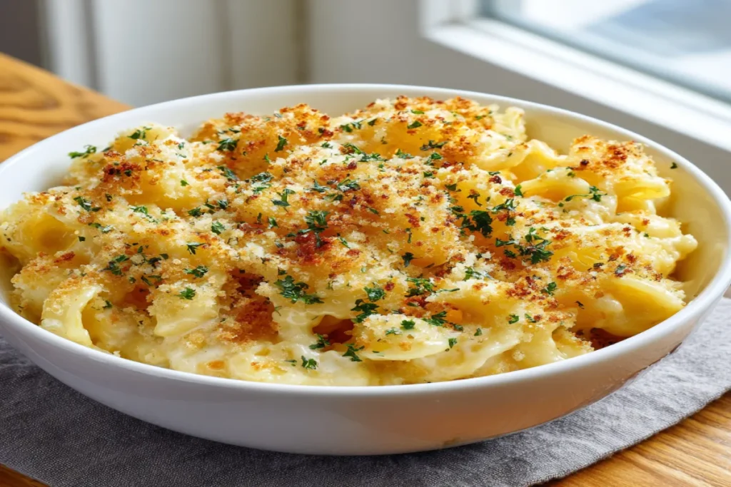Gourmet Baked Mac and Cheese with a Crunch – Creamy, Crispy, and Irresistible