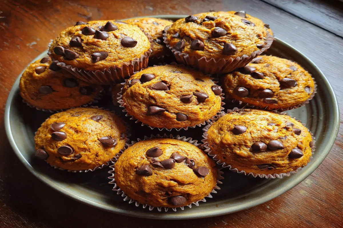 Moist Pumpkin Chocolate Chip Muffins Perfect for Fall Season
