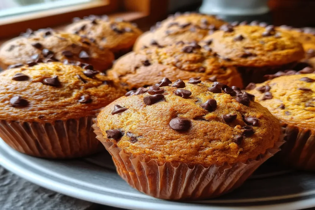 Moist Pumpkin Chocolate Chip Muffins Perfect for Fall Season