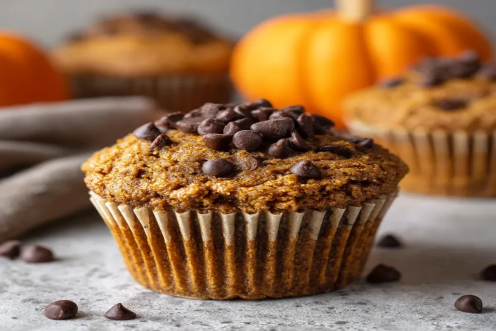 Moist Pumpkin Chocolate Chip Muffins Perfect for Fall Season