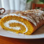 Creamy Pumpkin Spice Roll Cake