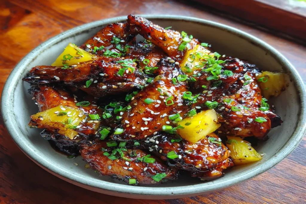 Sticky Pineapple-Teriyaki Chicken Wings Recipe