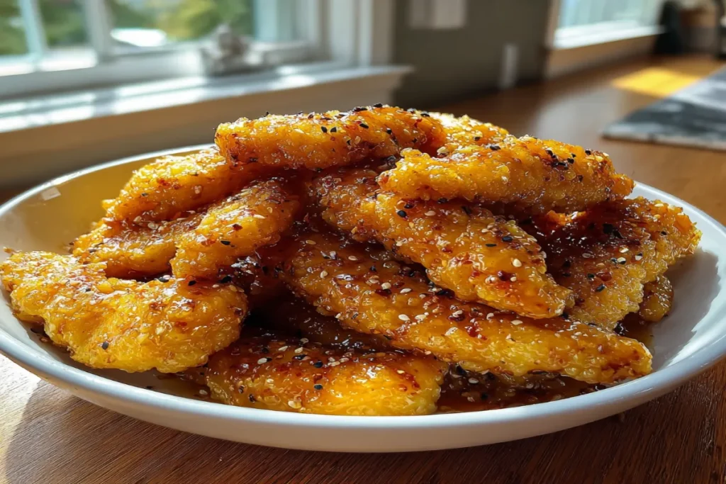 Crispy Air Fryer Honey Butter Garlic Chicken Tenders