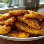 Crispy Air Fryer Honey Butter Garlic Chicken Tenders