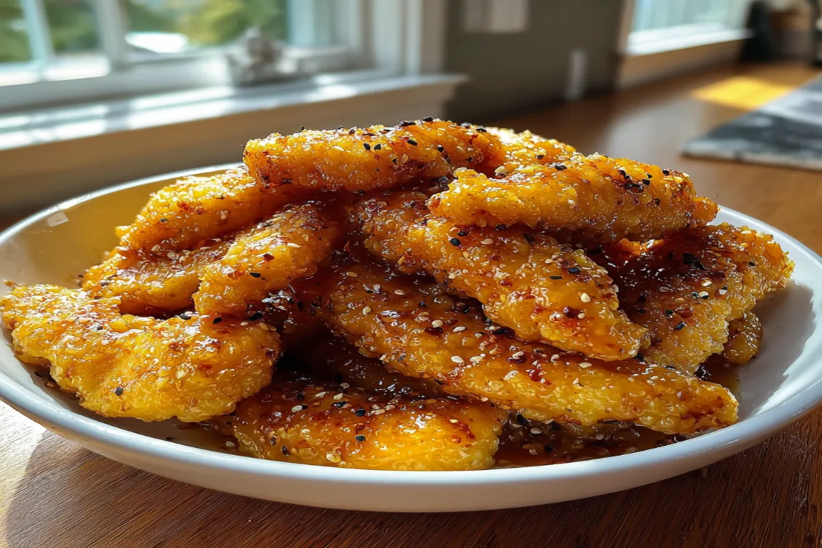 Crispy Air Fryer Honey Butter Garlic Chicken Tenders