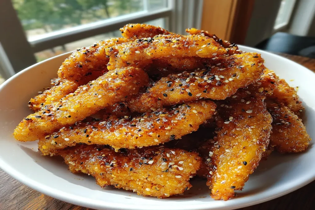 Crispy Air Fryer Honey Butter Garlic Chicken Tenders