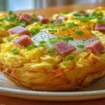 Scrambled Eggs in a Potato and Ham Nest – A Cozy, Protein-Packed Breakfast Delight!