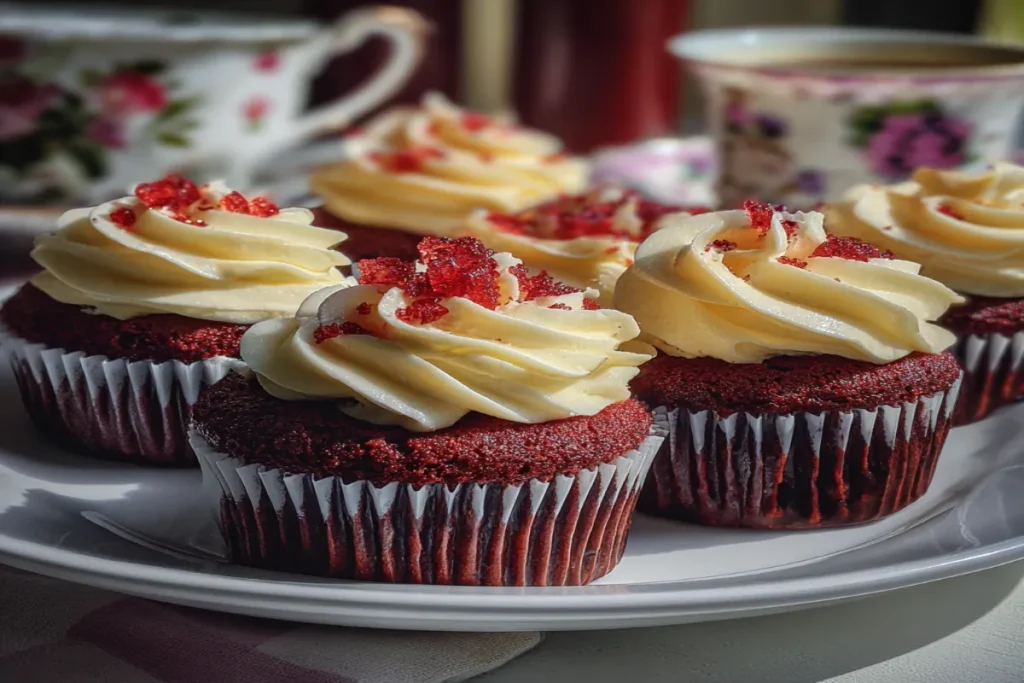 Edible Bloody Broken Glass Red Velvet Cupcakes