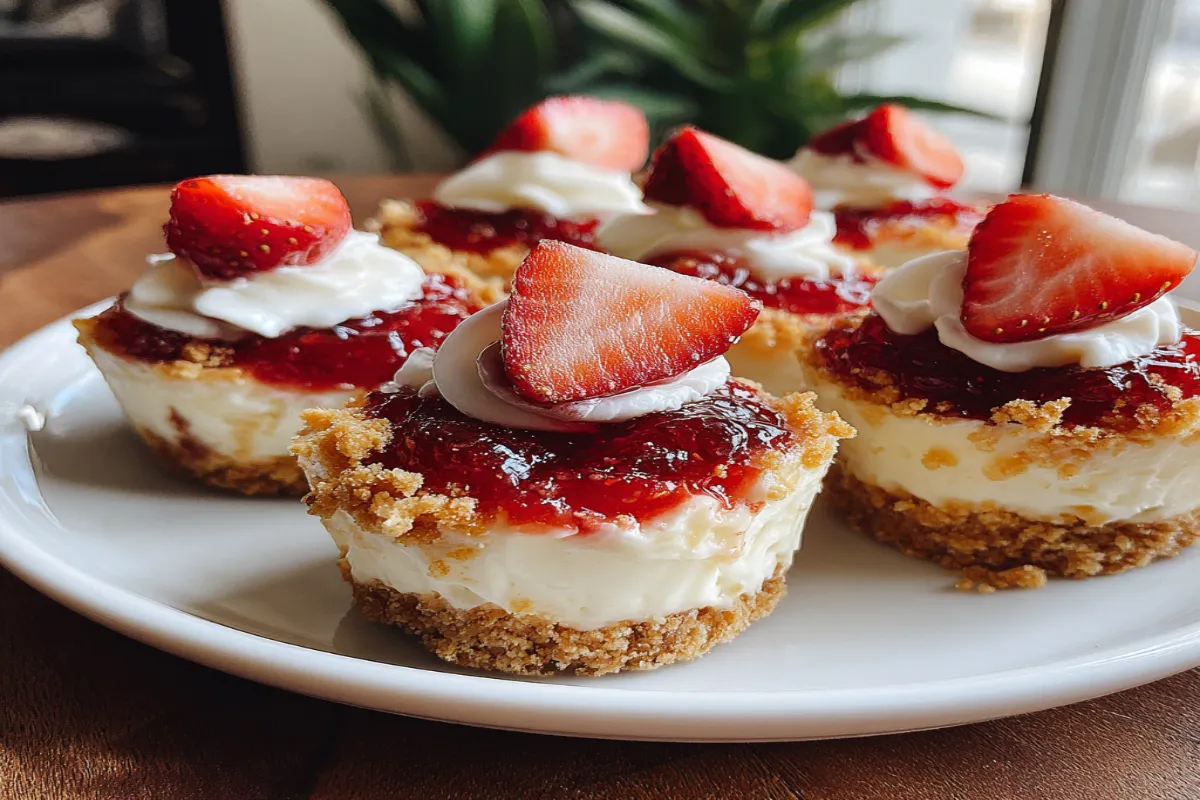 Strawberry Crunch Cheesecake Bites