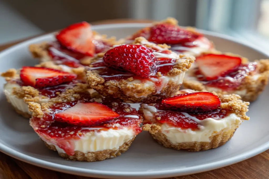 Strawberry Crunch Cheesecake Bites