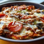 Low Carb Pizza Casserole – Cheesy, Meaty & Keto-Friendly