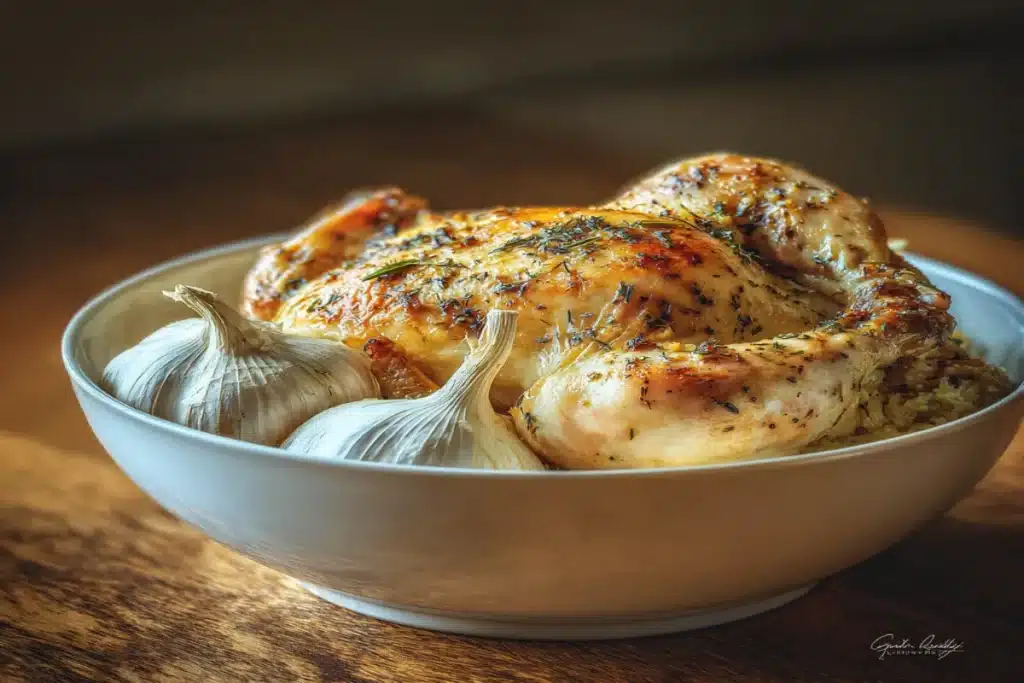 Oven-Roasted French Garlic Chicken – Elegant, Juicy & Simple