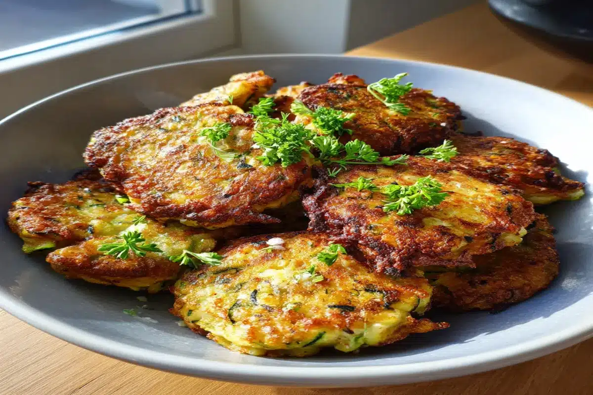 Crispy Zucchini Fritters – High Protein, Low Carb & Air Fryer Friendly