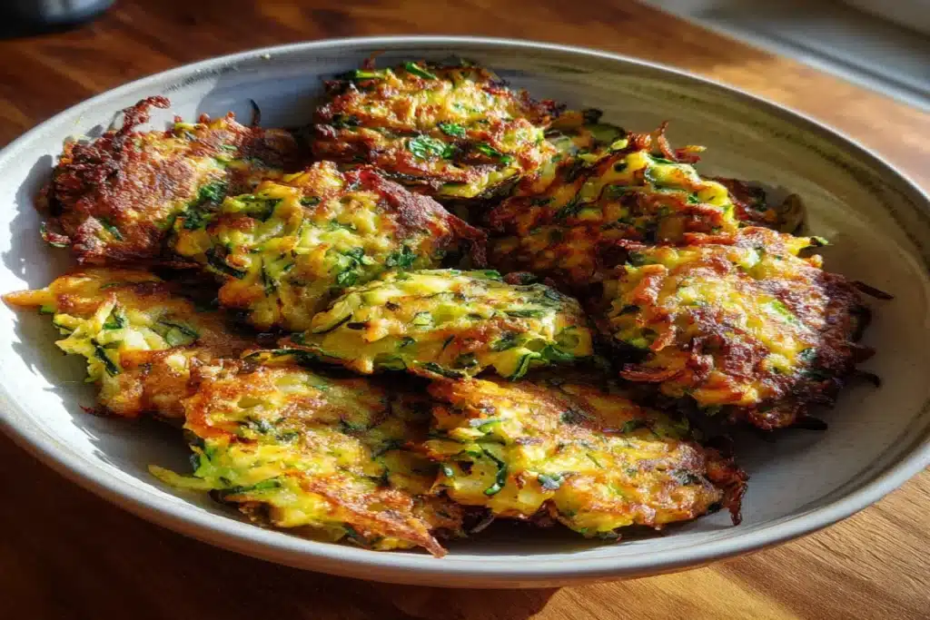 Crispy Zucchini Fritters – High Protein, Low Carb & Air Fryer Friendly
