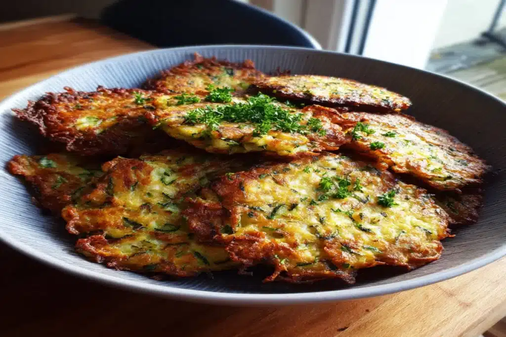 Crispy Zucchini Fritters – High Protein, Low Carb & Air Fryer Friendly