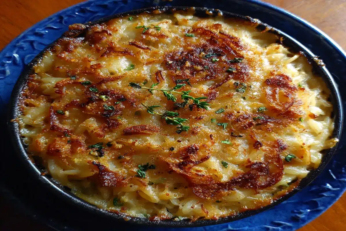 French Onion Orzo Bake – Creamy, Cheesy One-Pan Comfort Food